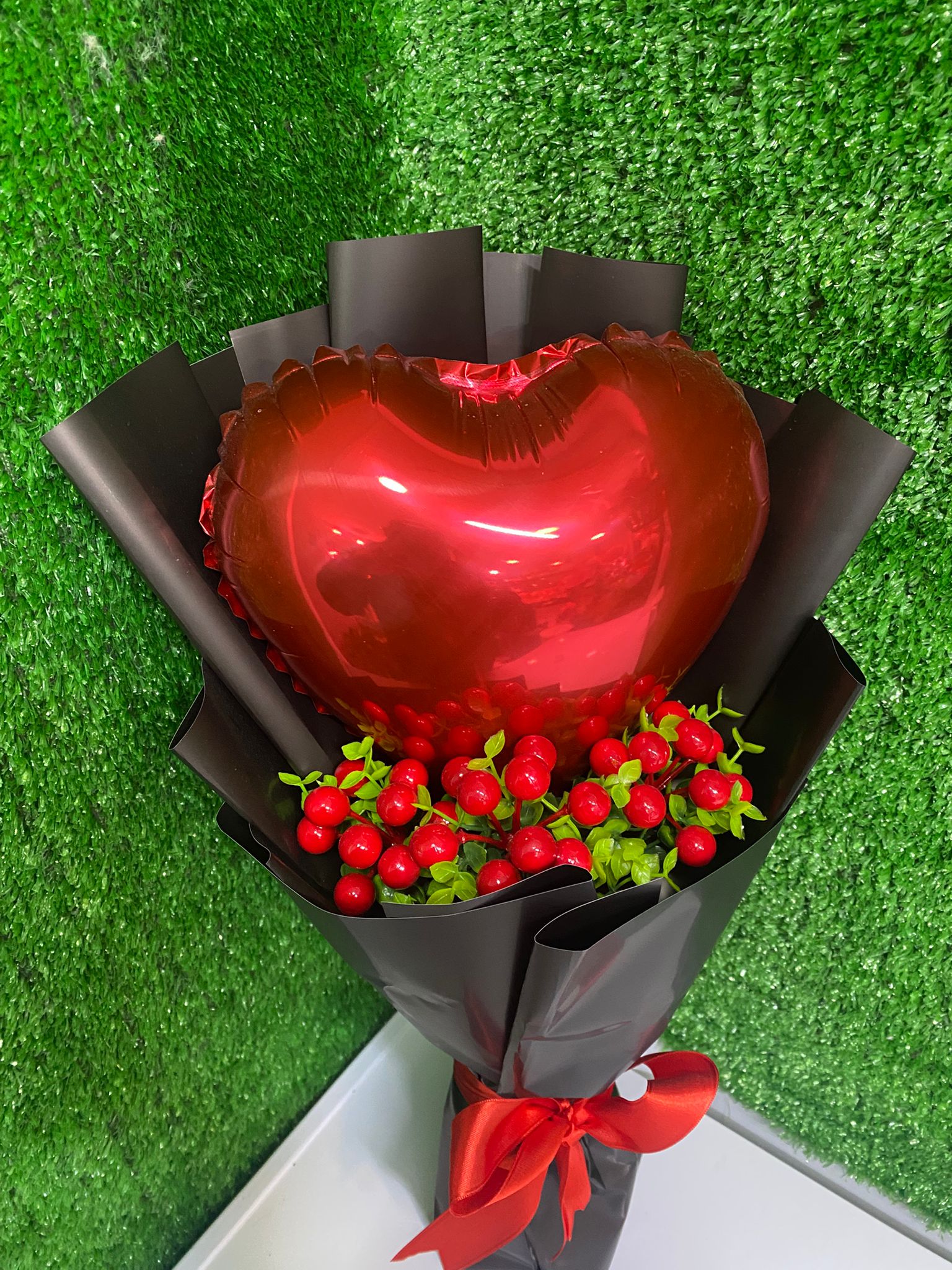 Kırmızı Aşk Mini Kalp Buketi